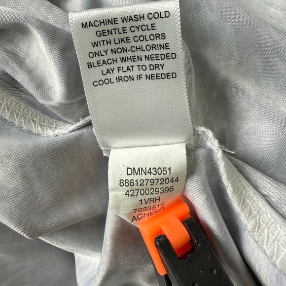 Apt. 9 Graphic Print Tunic Top 2X Sheer Lace Detail Black White Shark Bite Hem - Picture 10 of 11